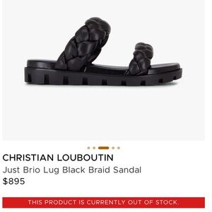 Christian Louboutin Black Just Brio Lug Flat